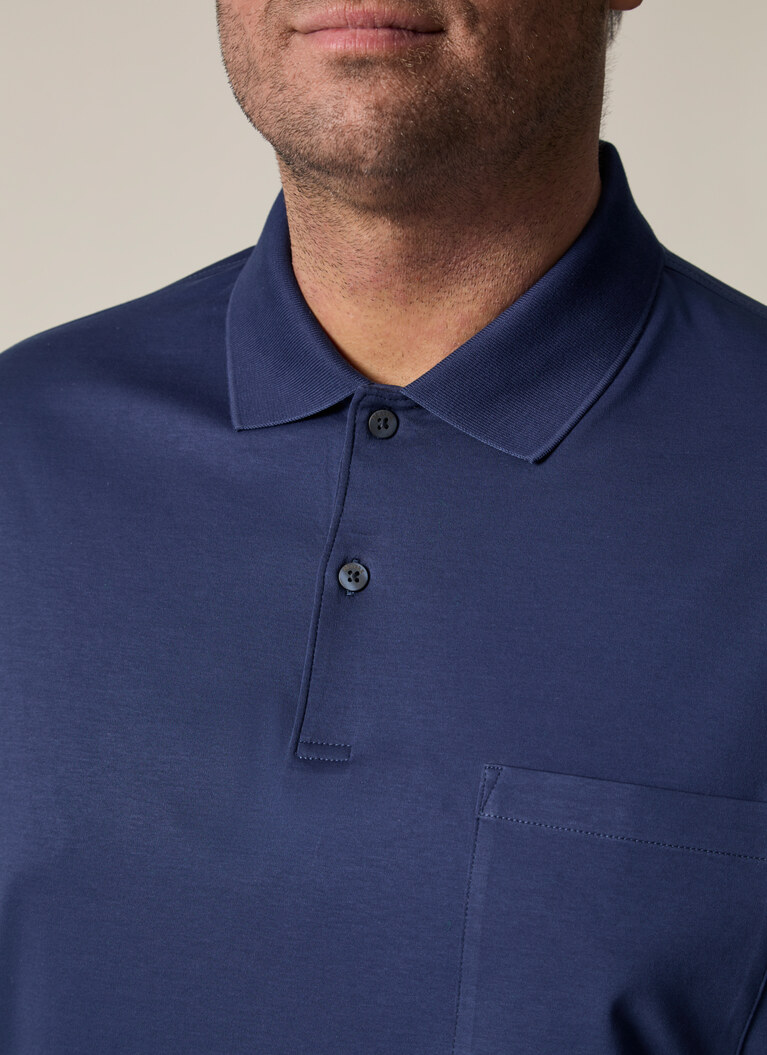 Poloshirt, Deep Sea Detailansicht 2