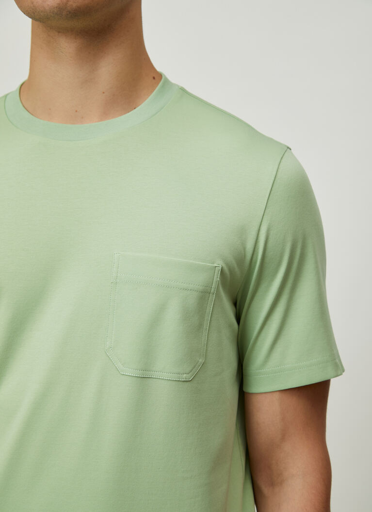 T-Shirt Rundhals 1/2 Arm, Mochi Green Detailansicht 2