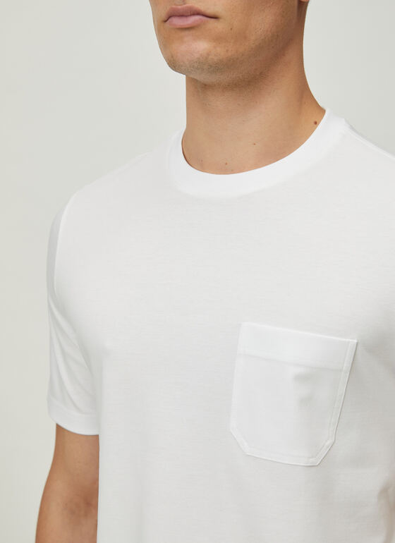T-Shirt Rundhals 1/2 Arm Pure White Frontansicht