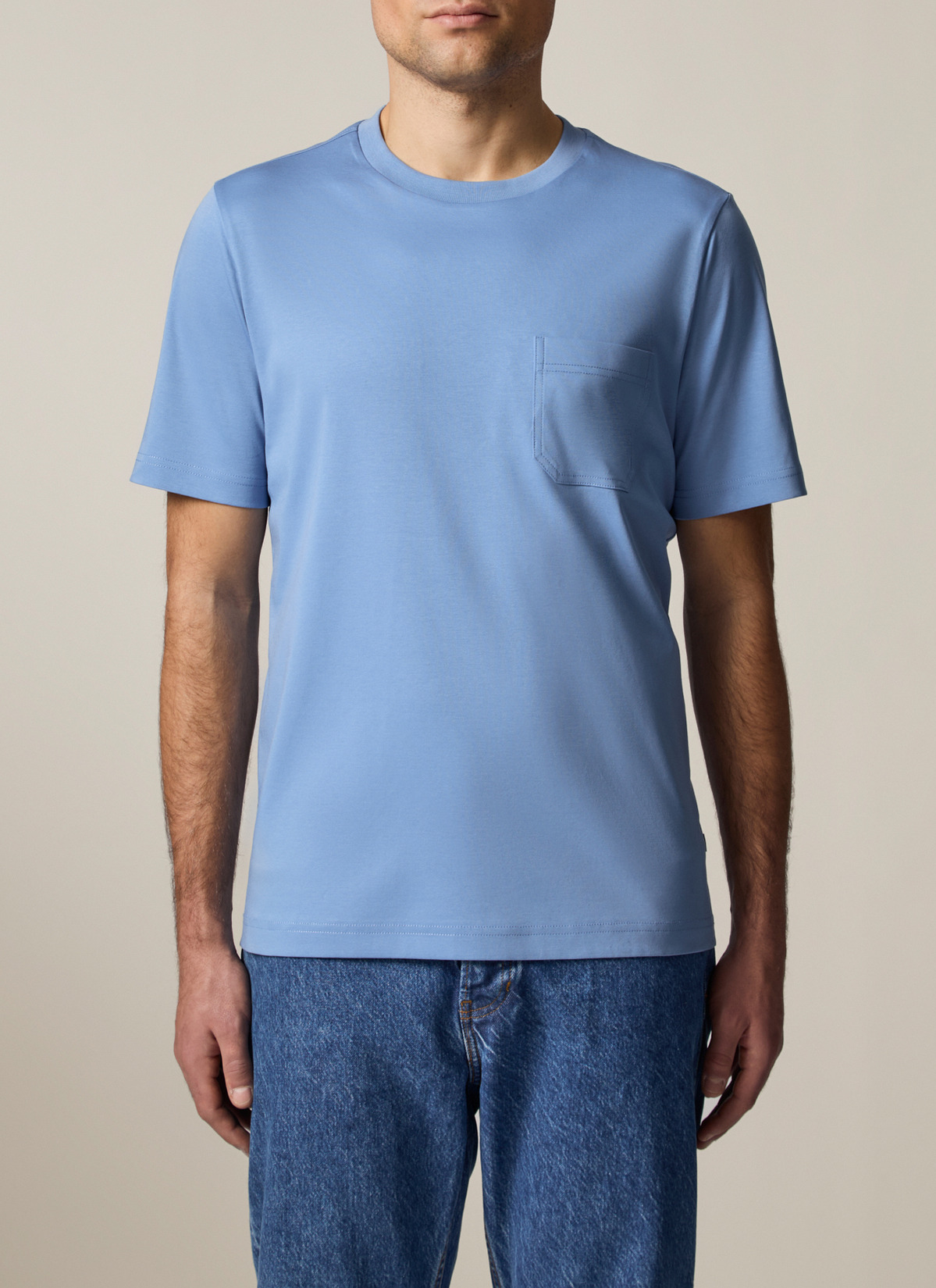 T-Shirt Rundhals 1/2 Arm, Shades of Blue Detailansicht 1