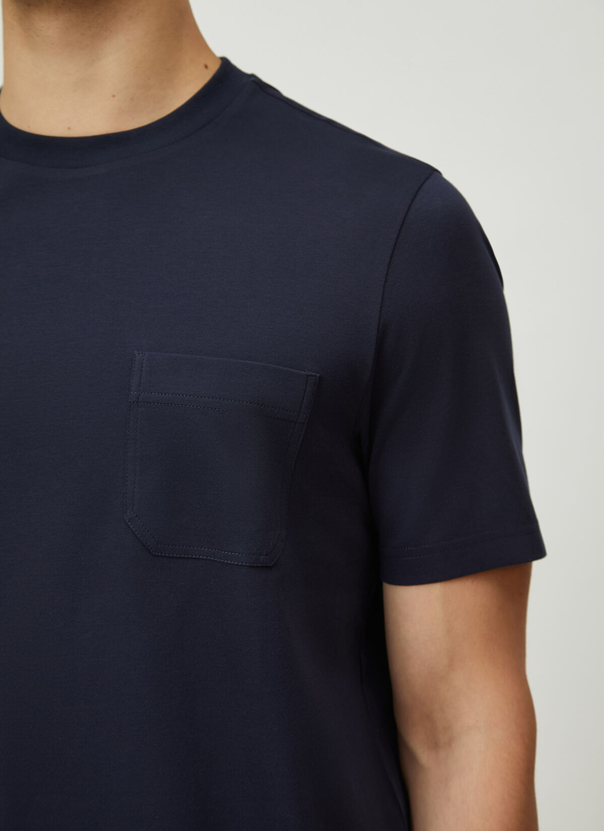 T-Shirt Rundhals 1/2 Arm, Navy Detailansicht 1