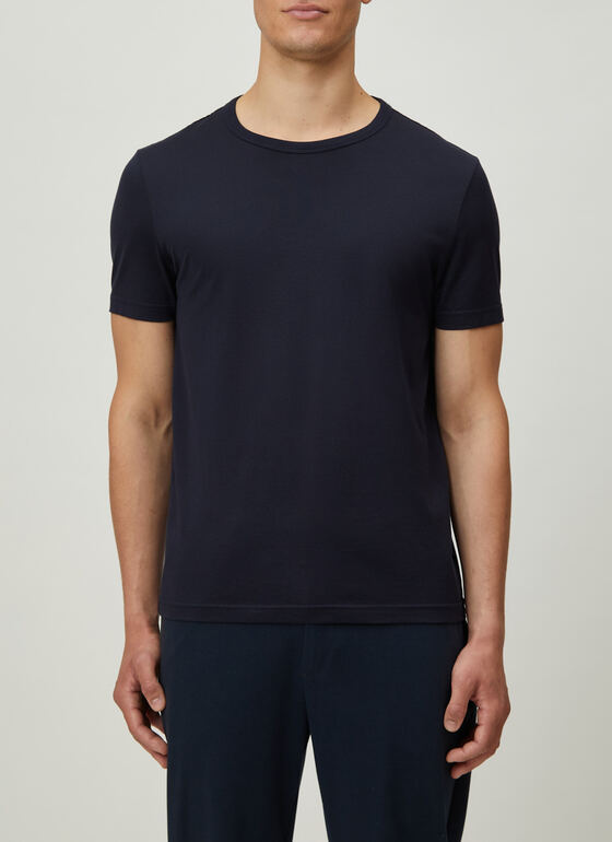 T-Shirt Rundhals 1/2 Arm Navy Frontansicht