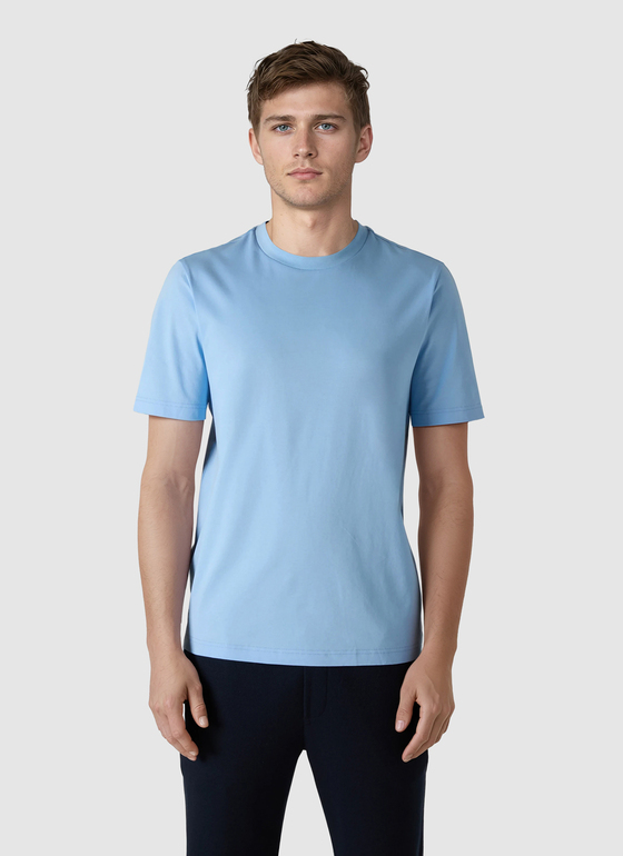 T-Shirt Rundhals 1/2 Arm Blue Sky Frontansicht