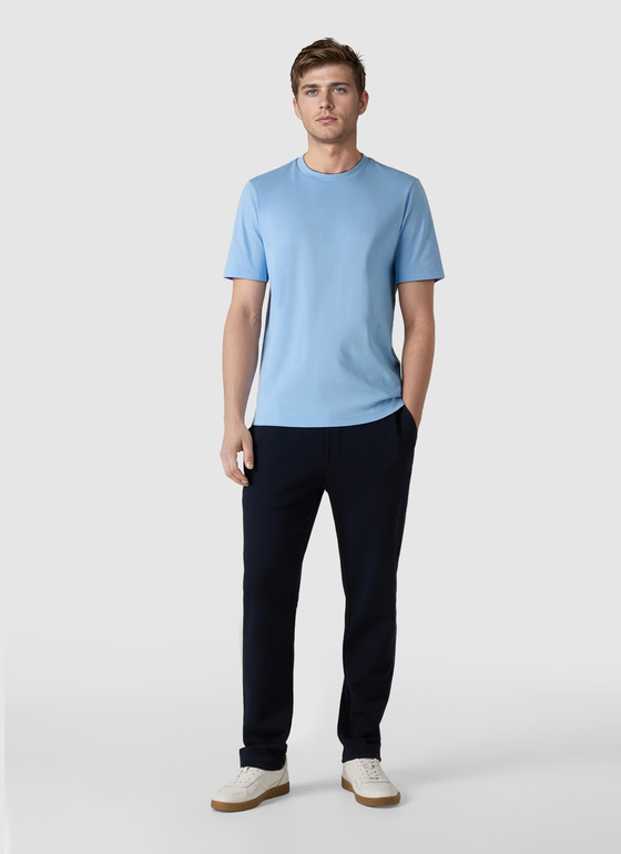 T-Shirt Rundhals 1/2 Arm Blue Sky Frontansicht