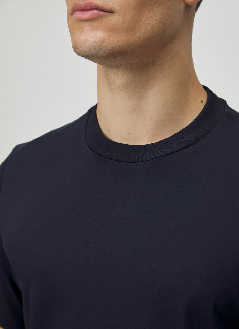 T-Shirt Rundhals 1/2 Arm, Navy Detailansicht 2