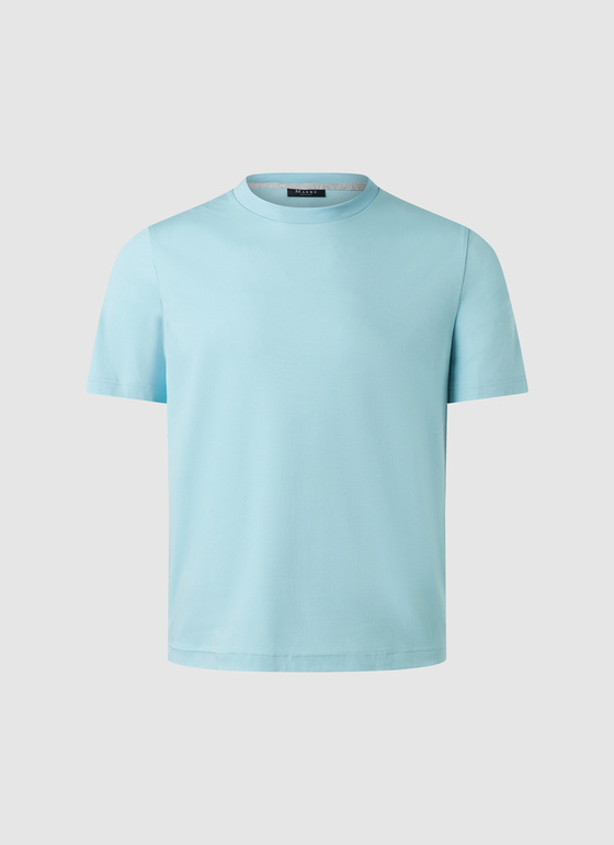T-Shirt Rundhals 1/2 Arm Bright Aqua Frontansicht
