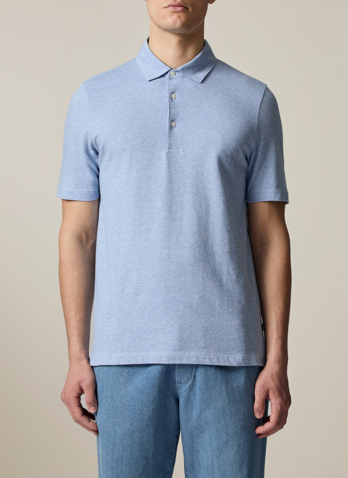 Poloshirt, Shades of Blue Frontansicht