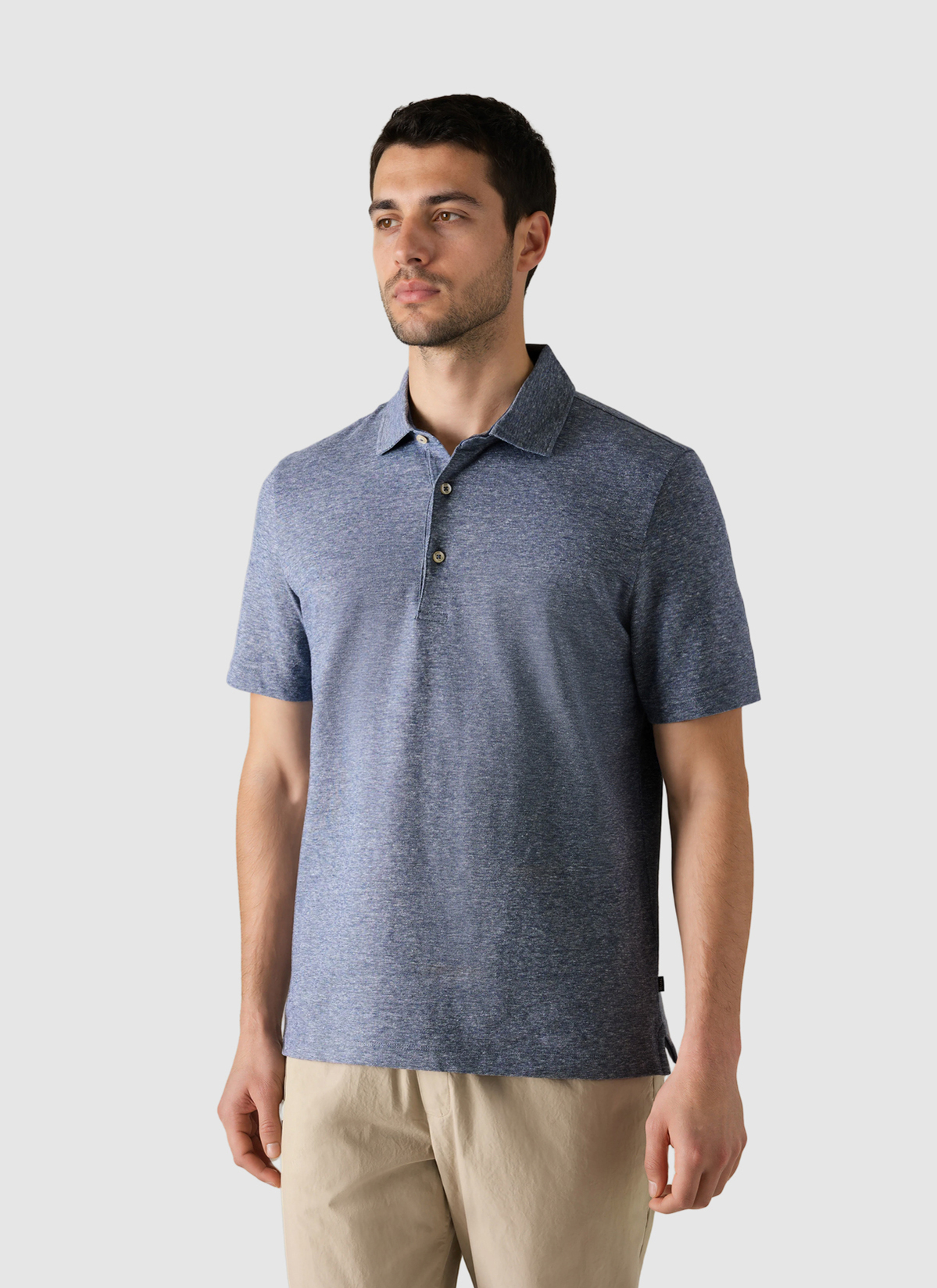 Poloshirt, Navy Frontansicht