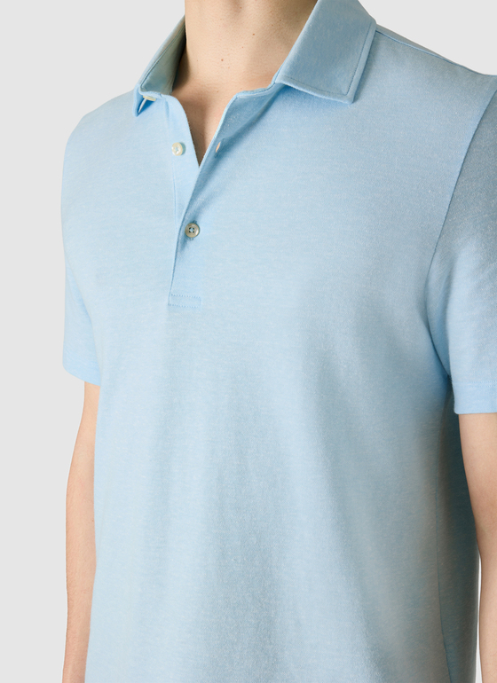 Poloshirt Bright Aqua Frontansicht