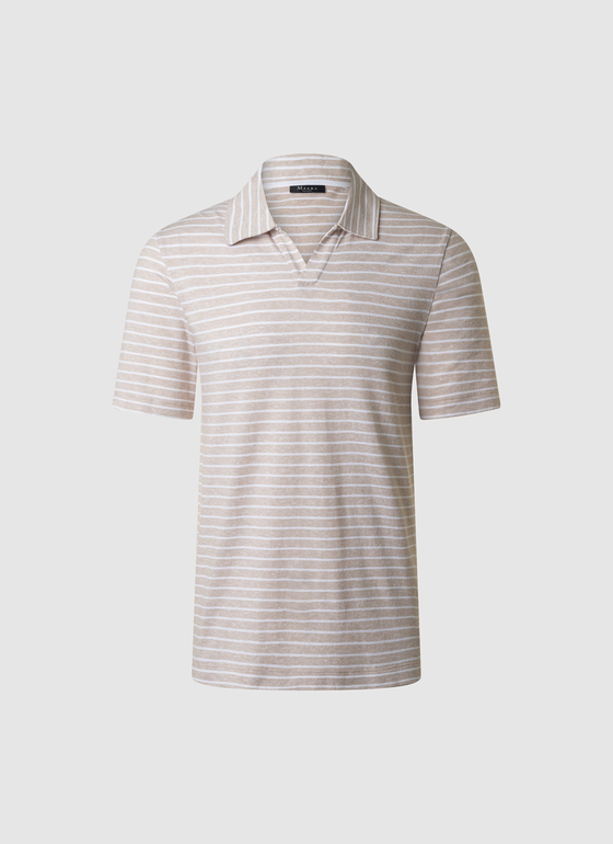 Poloshirt Light Almond Frontansicht