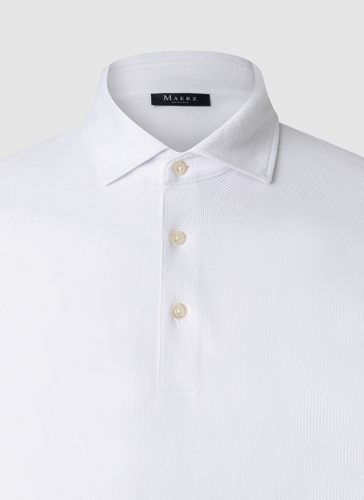Poloshirt, Pure White Detailansicht 1