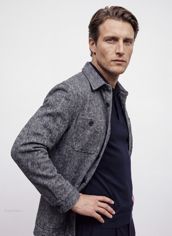 Overshirt Navy Frontansicht