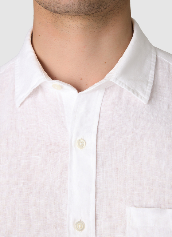 Hemd 1/1 Arm Pure White Frontansicht