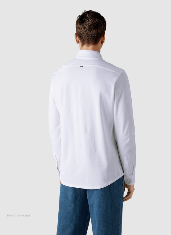 Hemd 1/1 Arm Pure White Frontansicht