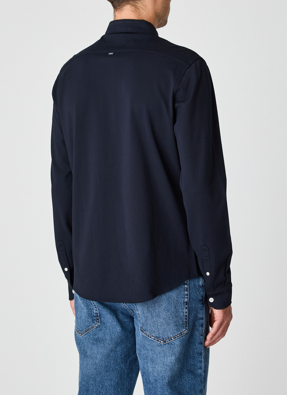 Hemd 1/1 Arm Navy Frontansicht