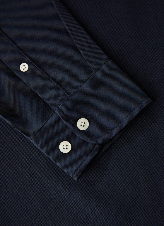 Hemd 1/1 Arm Navy Frontansicht