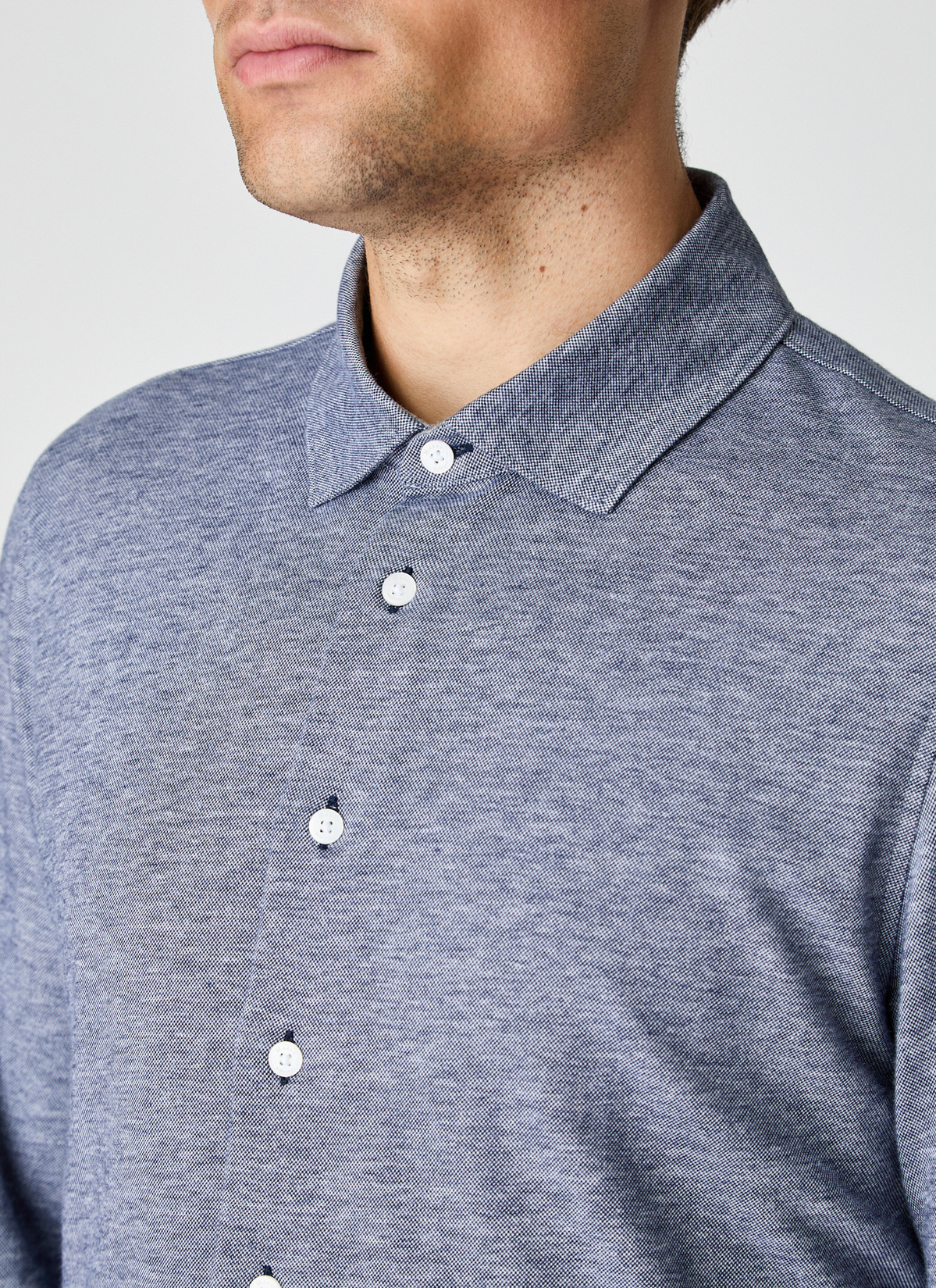 Hemd 1/1 Arm, Navy Detailansicht 2