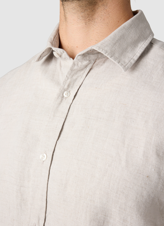 Hemd 1/2 Arm Light Almond Frontansicht