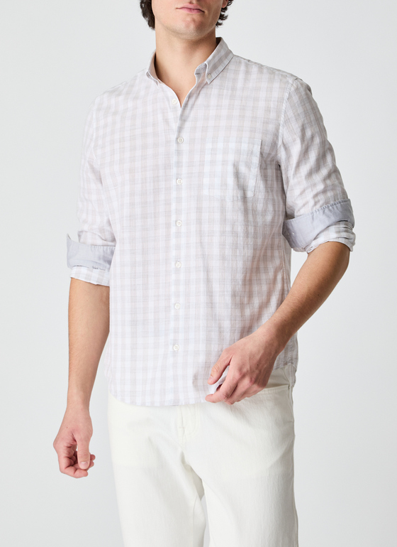 Hemd 1/1 Arm Iced Latte Frontansicht