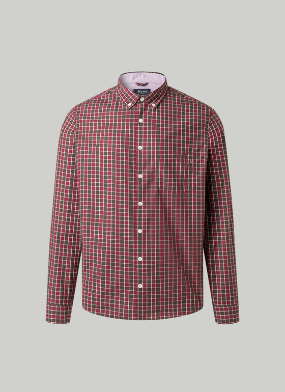 Hemd 1/1 Arm Mellow Cherry Frontansicht