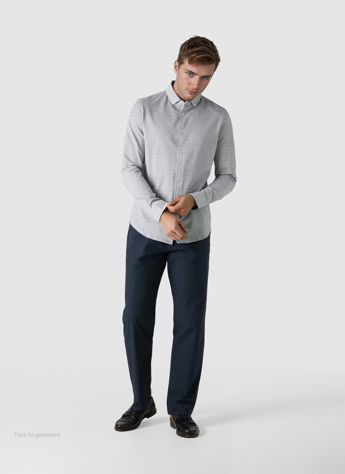 Hemd 1/1 Arm, Dawn Blue Detailansicht 2