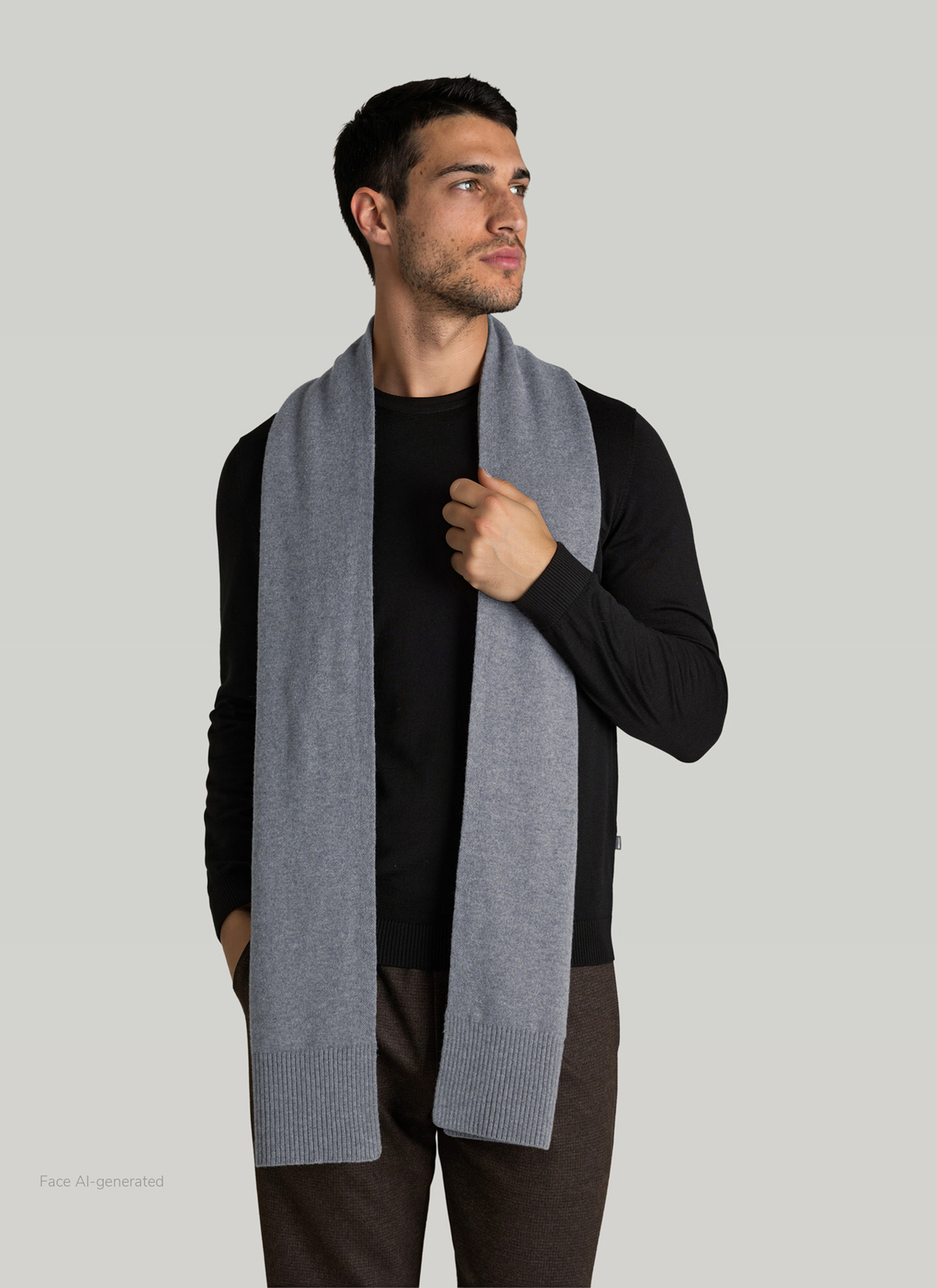 Schal, Leaden Grey Frontansicht