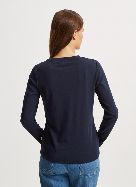 Longsleeve 1/1 Arm Navy Frontansicht