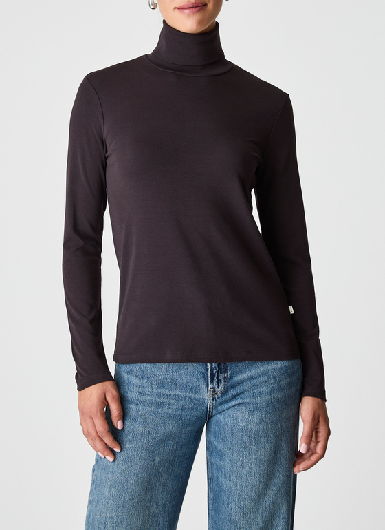 Bluse 1/1 Arm Dark Espresso Frontansicht
