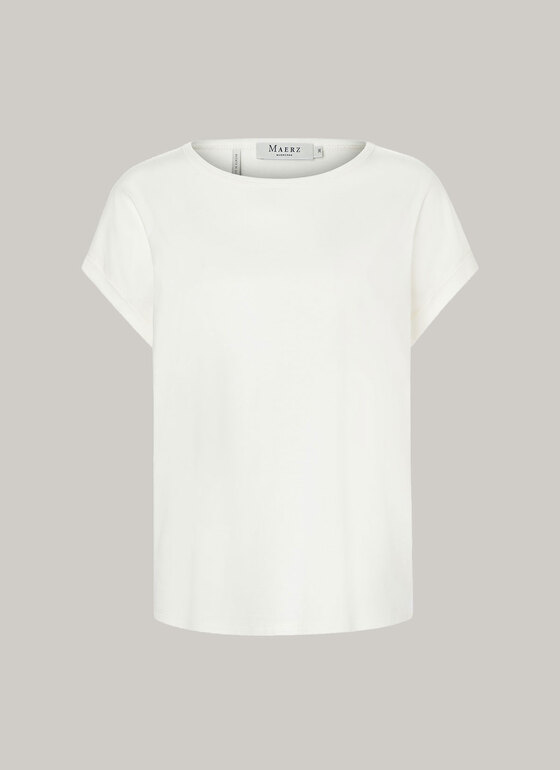 T-Shirt Rundhals 1/2 Arm New White Frontansicht