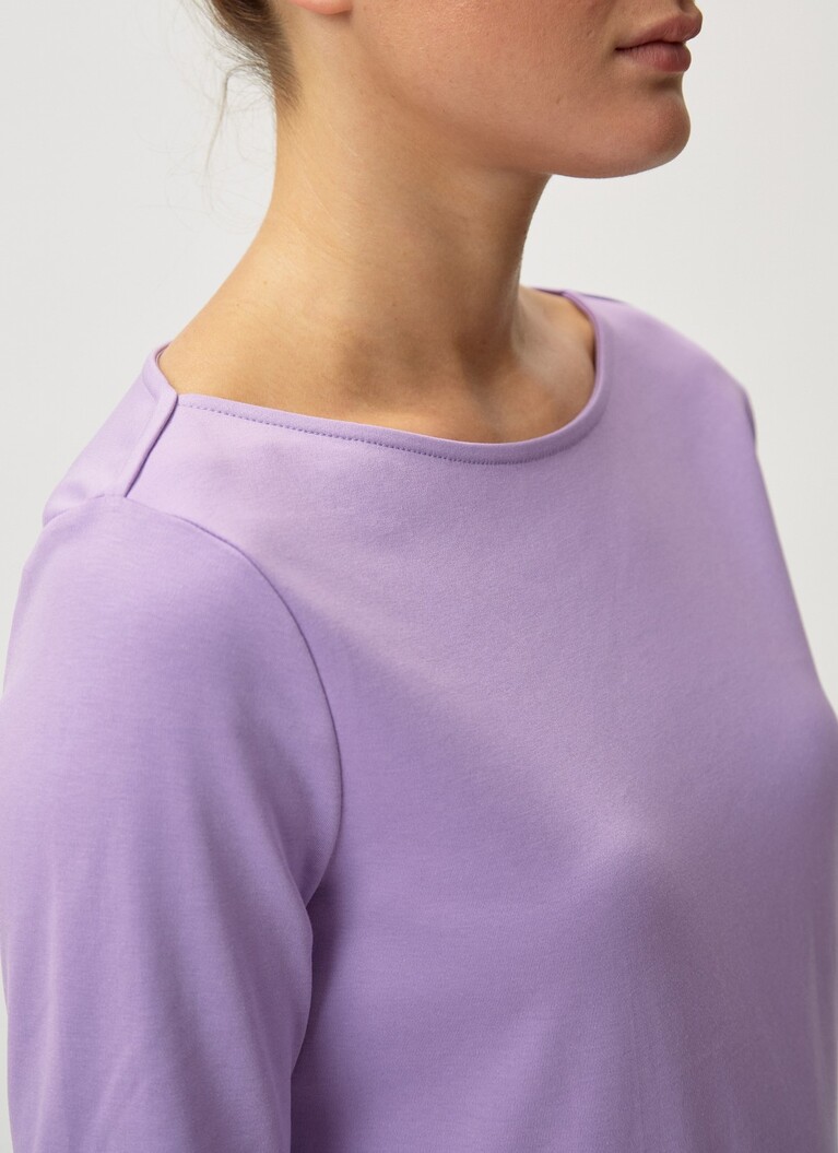 T-Shirt Rundhals 1/2 Arm, Purple Cream Detailansicht 2