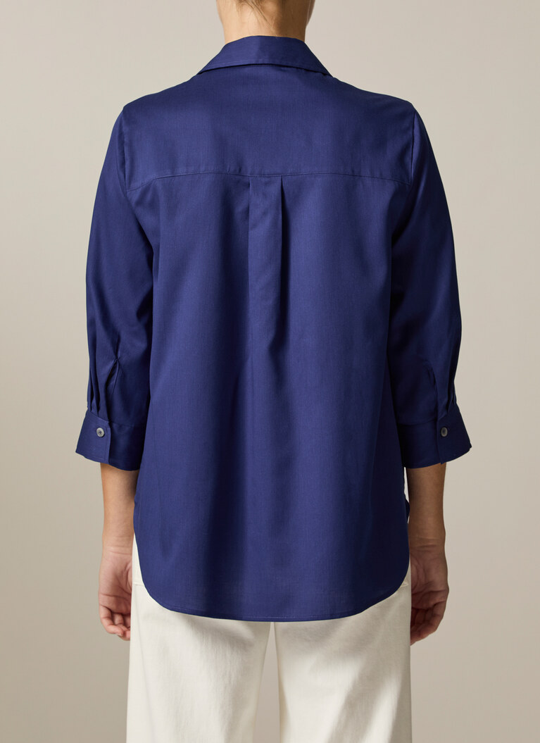 Bluse 1/1 Arm, Mystic Blue Rückansicht