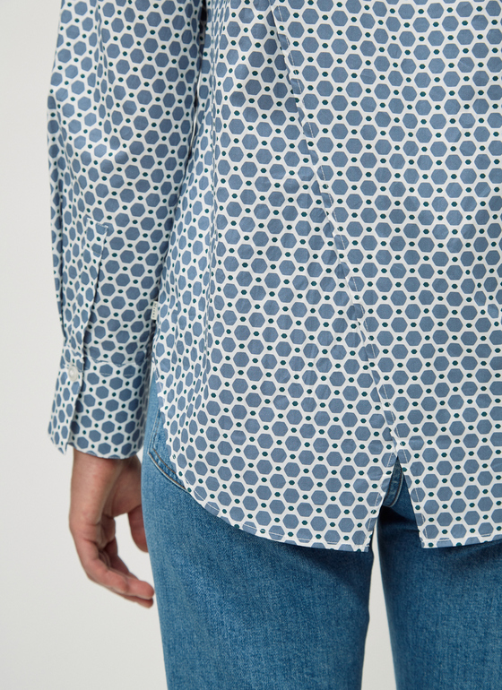Bluse 1/1 Arm Pure White Frontansicht