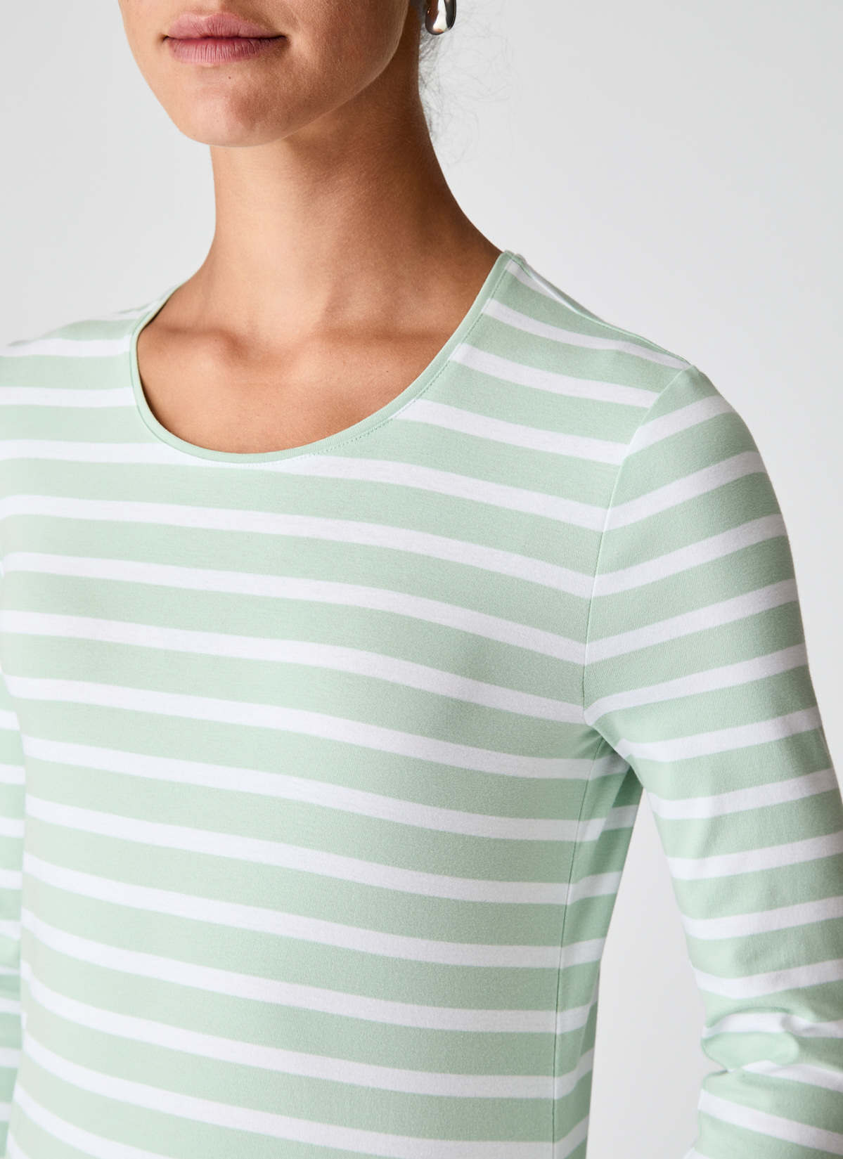 Shirt Rundhals 3/4 Arm, Pastel Pistachio Detailansicht 1