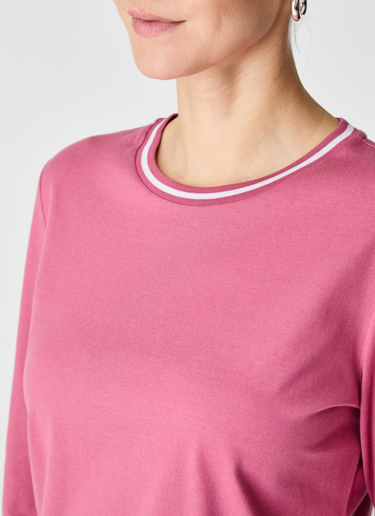 Longsleeve Rundhals 3/4 Arm, Smoky Pink Detailansicht 2