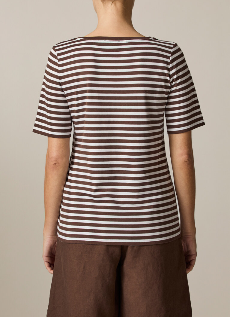 T-Shirt Rundhals 1/2 Arm, Dark Chocolate Rückansicht