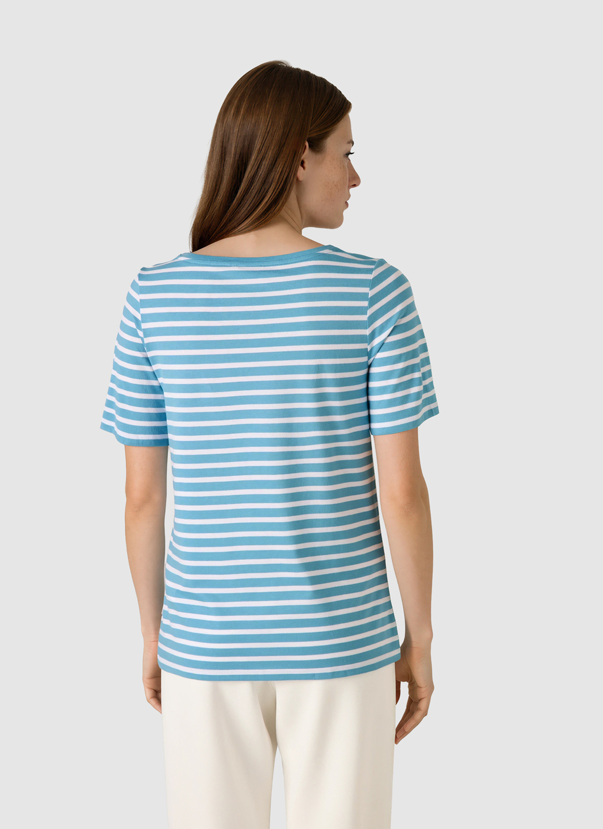 T-Shirt Rundhals 1/2 Arm, Delphinium Blue Rückansicht