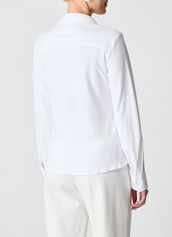 Bluse 3/4 Arm New White Frontansicht