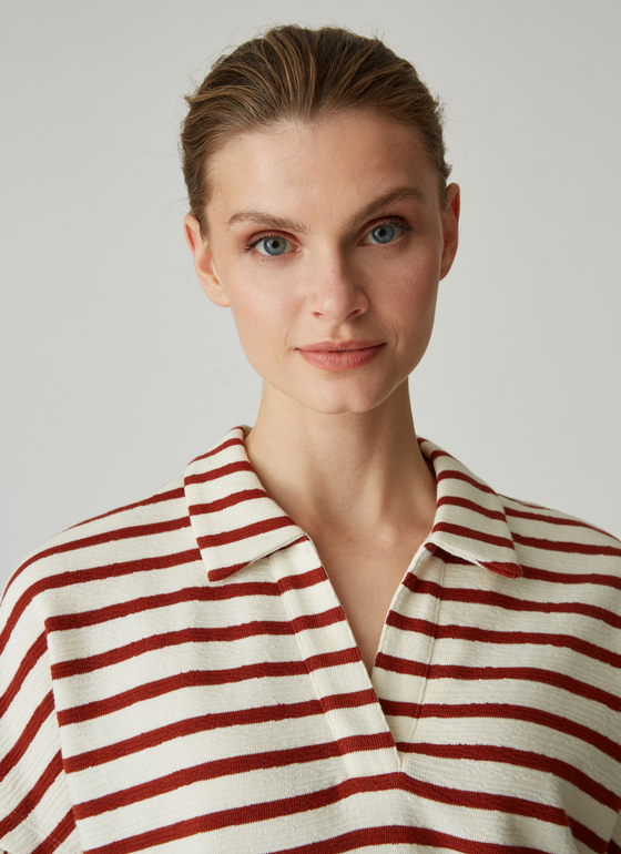 Poloshirt Mahagoni Frontansicht