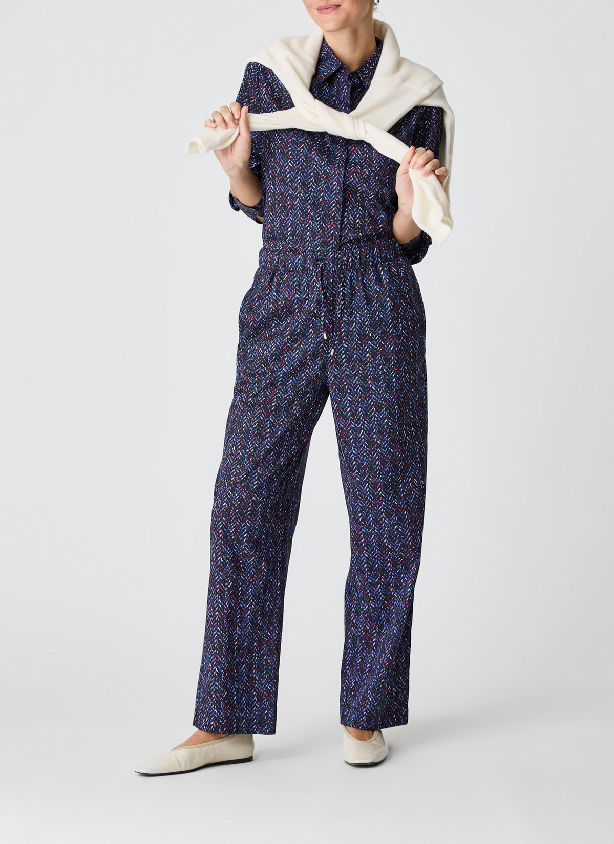 T-Shirt Rundhals 1/2 Arm, Navy Frontansicht