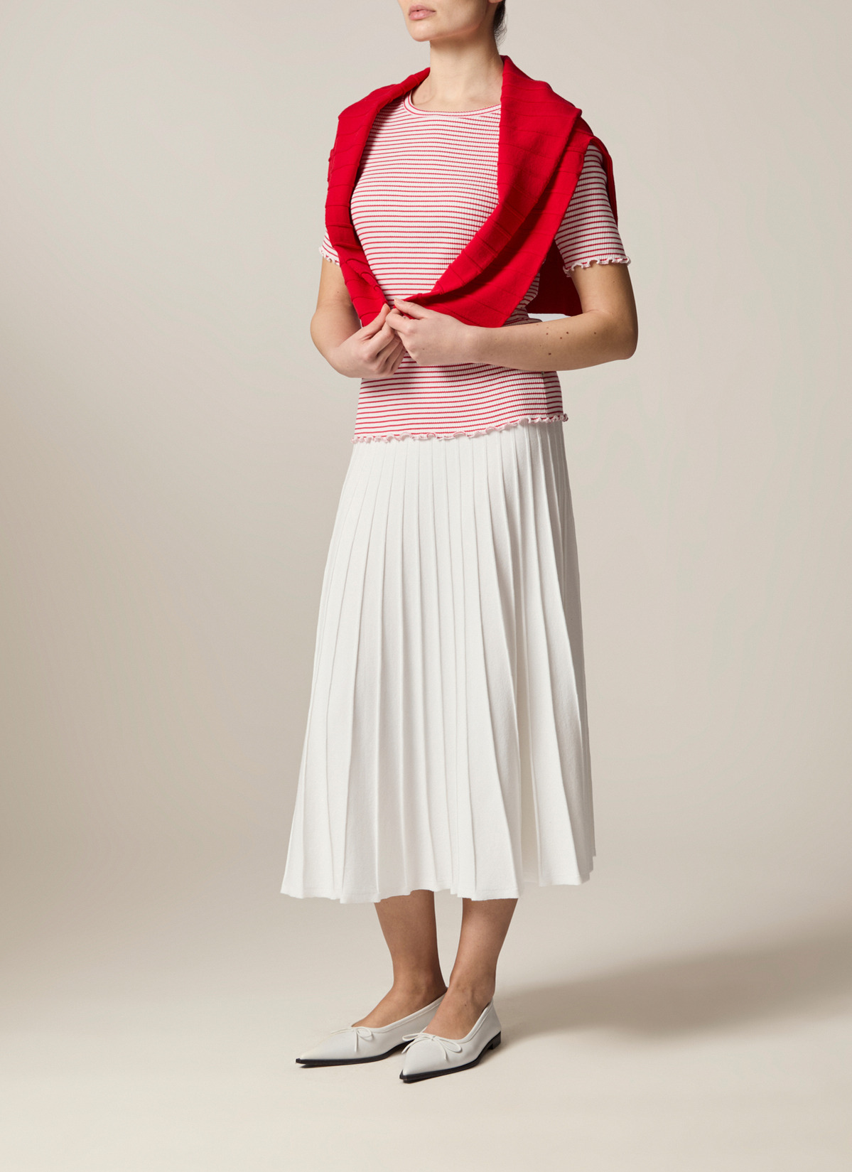 T-Shirt Rundhals 1/2 Arm, Lychee Red Detailansicht 2
