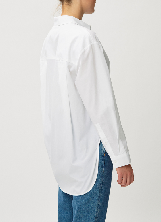Bluse 1/1 Arm Pure White Frontansicht
