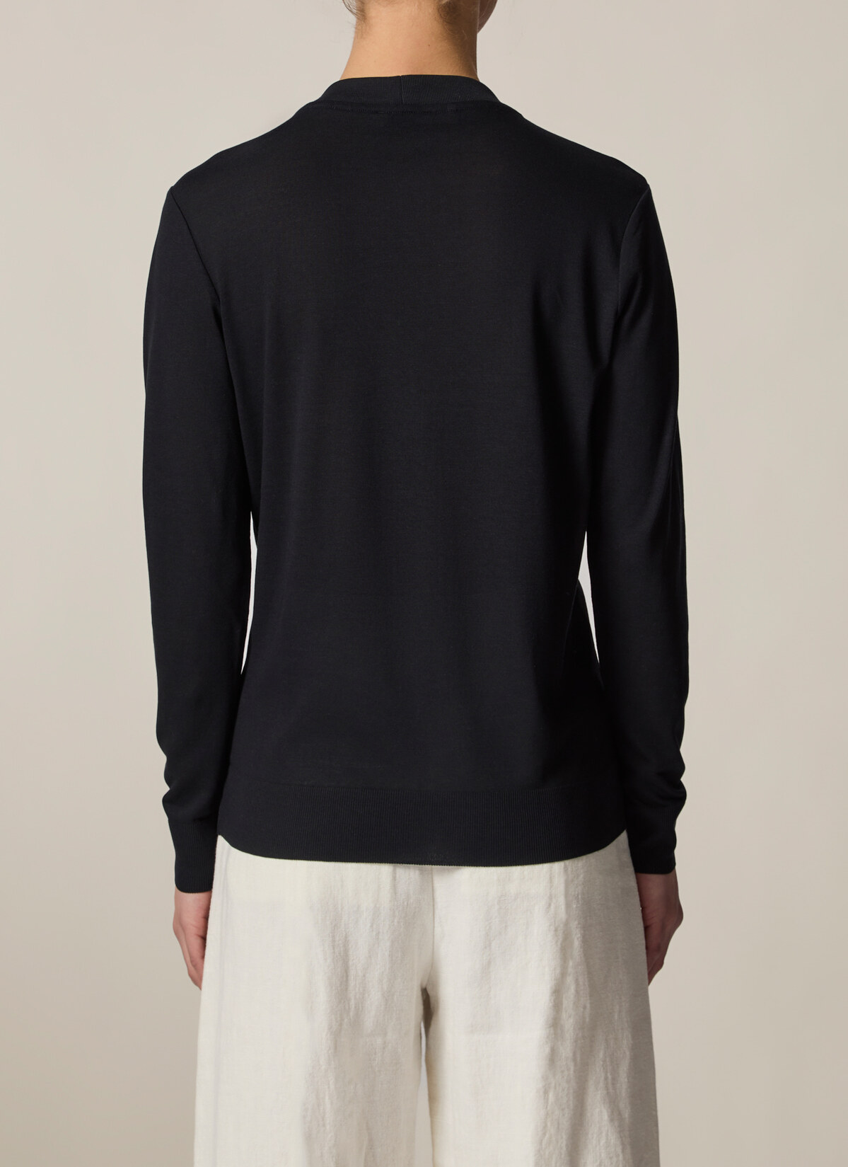 T-Shirt Rundhals 1/2 Arm, Black Rückansicht