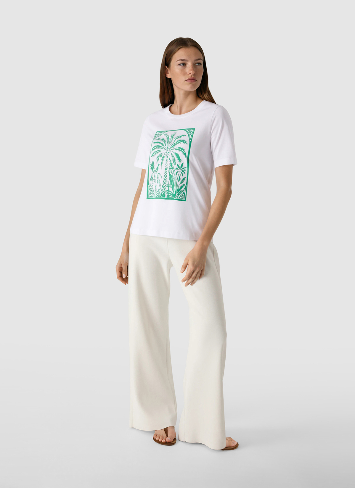 T-Shirt Rundhals 1/2 Arm, Jade Green Detailansicht 2