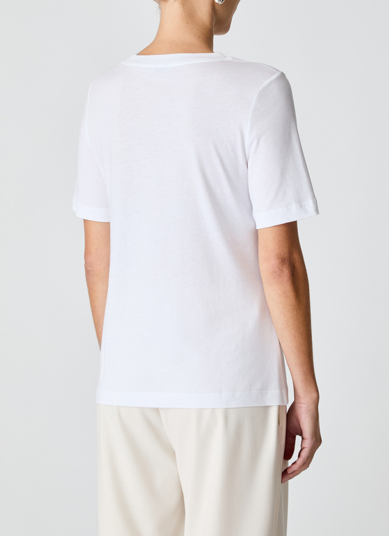 T-Shirt Rundhals 1/2 Arm Pure White Frontansicht