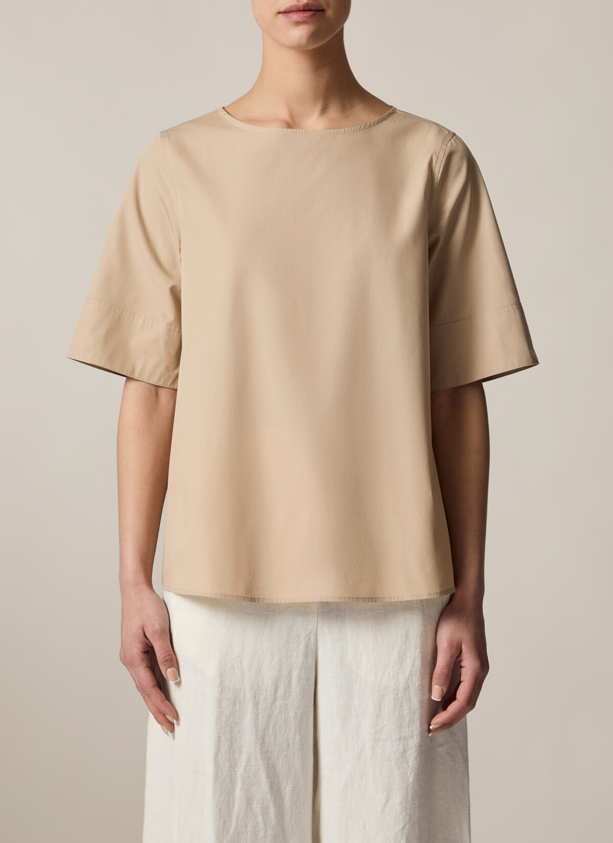 Bluse 1/2 Arm, Beach Brown Frontansicht