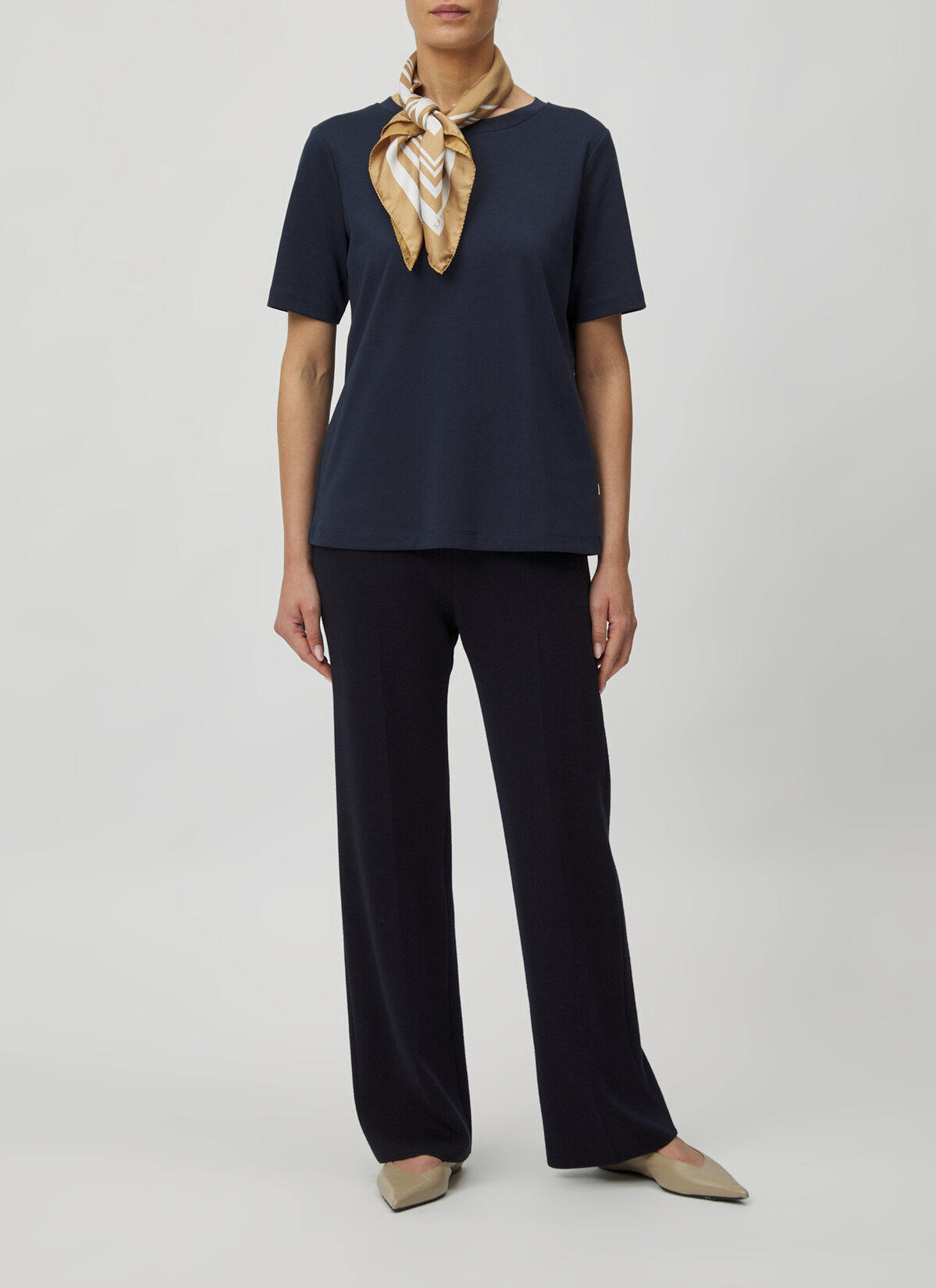 T-Shirt Rundhals 1/2 Arm, Navy Detailansicht 2