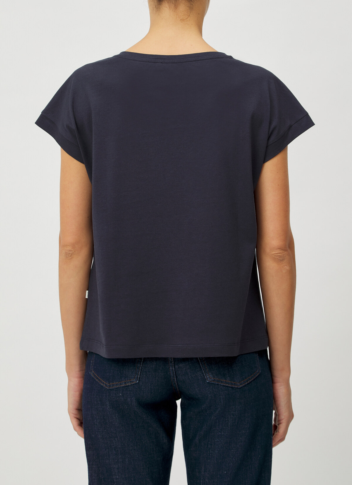 T-Shirt Set Rundhals, Navy Rückansicht