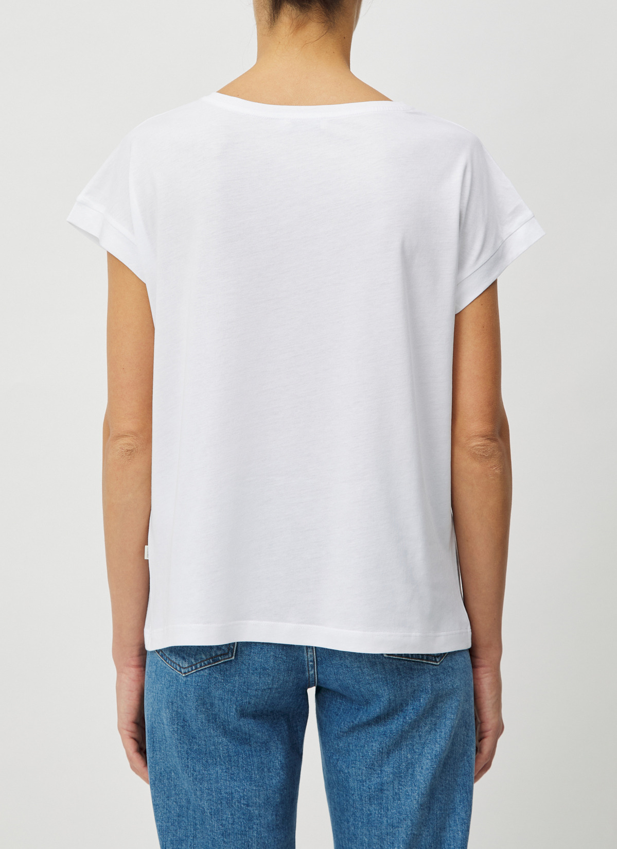 T-Shirt Set Rundhals, Pure White Rückansicht