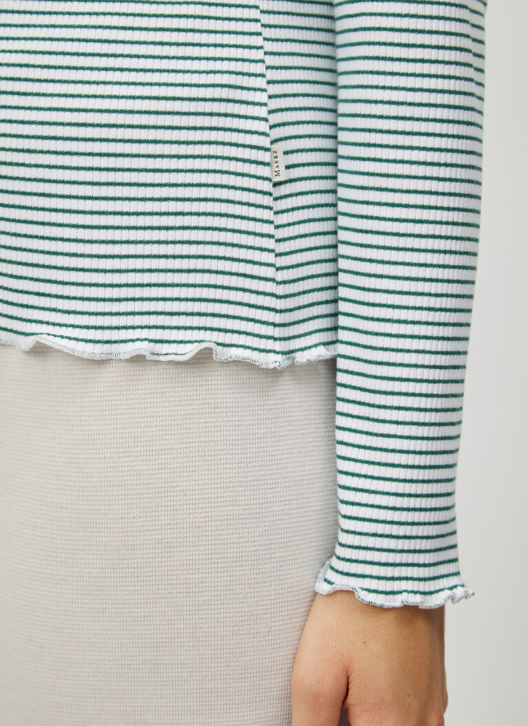 Longsleeve 1/1 Arm, Bottle Green Detailansicht 2