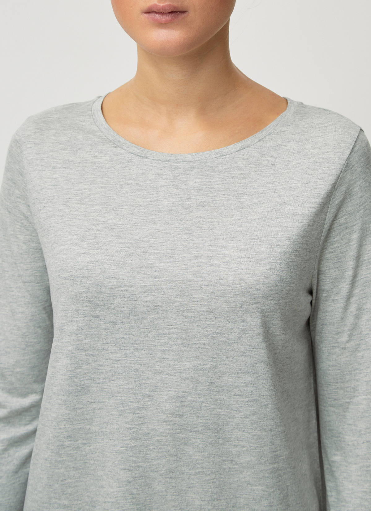 T-Shirt Rundhals 1/2 Arm, Silver Fox Detailansicht 2